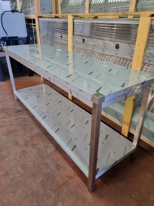 RVS Werktafel 200Bx60Dx85 NIEUW - Image 2