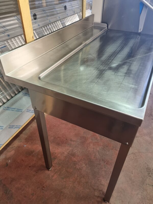 RVS Aan- en Afvoertafel 120Bx70Dx85H cm GEBRUIKT - Image 3