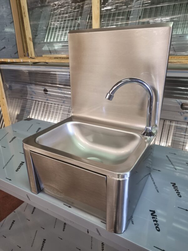 RVS Handwasbak Met Kniebediening 40Bx33Dx20H cm NIEUW - Image 5
